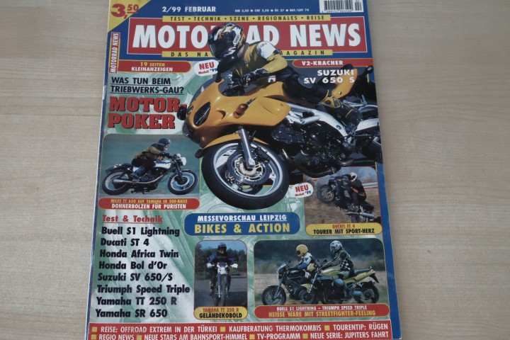 Deckblatt Motorrad News (02/1999)